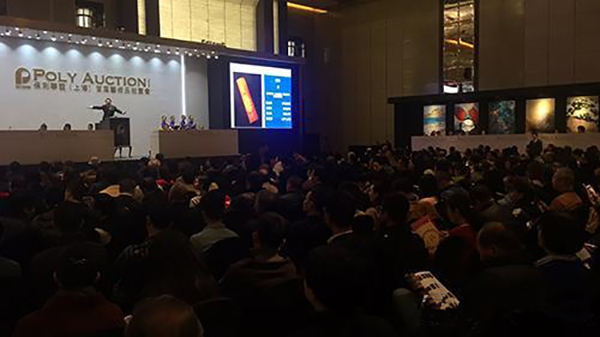 保利华谊（上海）首届艺术品拍卖会现场