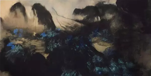 瑞士雪山 镜心 设色绢本 1965年