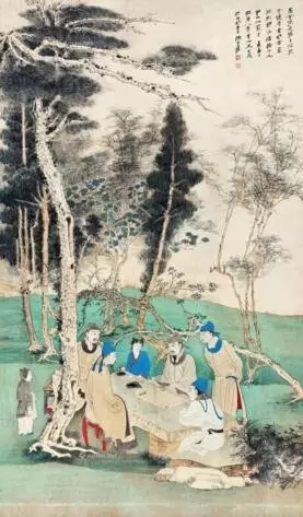 文会图 镜心 纸本 1947年