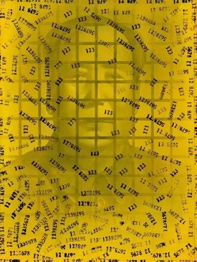 王广义 《黑格子毛泽东》 80×60.5cm 布面油画 1990 北京匡时 2016秋拍成交价：483万元