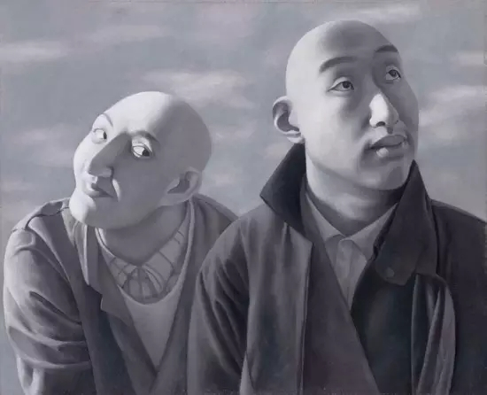 方力钧 《系列一之五》 81×100cm 布面油画 1990-1991 北京保利2016秋拍 成交价：1840万元  