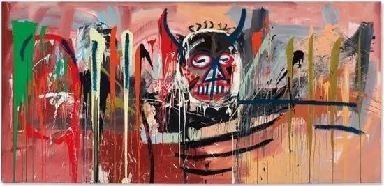 美国艺术家巴斯奎特作于1982年的画作《无题》，画面中是一只带角的怪兽头像，这幅作品一直被认为是该艺术家的精品之作，尽管作画时他才22岁。《无题》原本由一位纽约藏家亚当·林德曼(Adam Lindemann)在12年前以450万美元的价格购得。