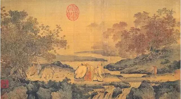 《虎溪三笑图》.李唐