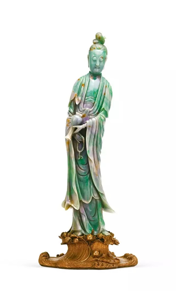 清 翡翠观音 