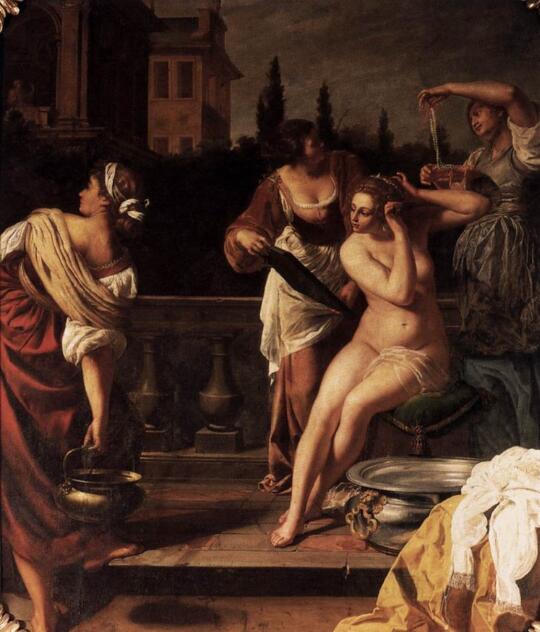 阿尔特米希亚·真蒂莱斯基(ArtemisiaGentileschi)的拔士巴它再现了一种虚构的游戏，如果这种“悸动的身体”指向的是无意义，但无论如何它是在意指