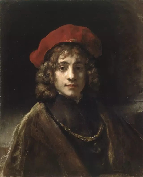图13: 伦勃朗，《男孩像》，1655-1660，布面油画，64.8 x 55.9cm,加州诺顿•西门博物馆