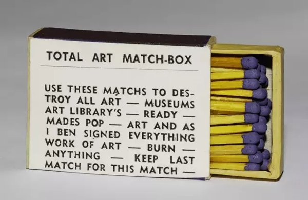 本·沃捷（Ben Vautier），《完全艺术的火柴盒（Total Art Matchbox）》，1966。图片来自网络