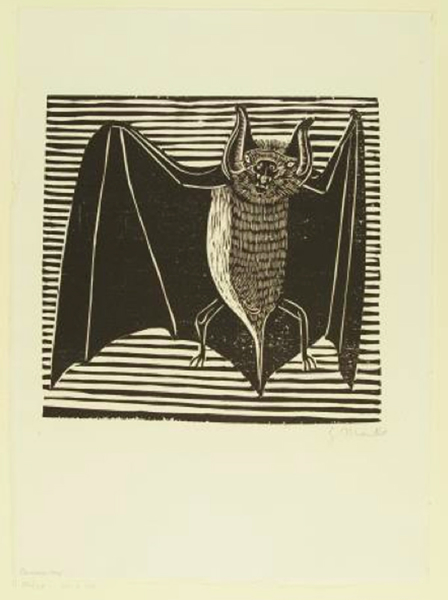 德国画家Gerhard Marcks的木刻版画《吸血鬼》（1948）