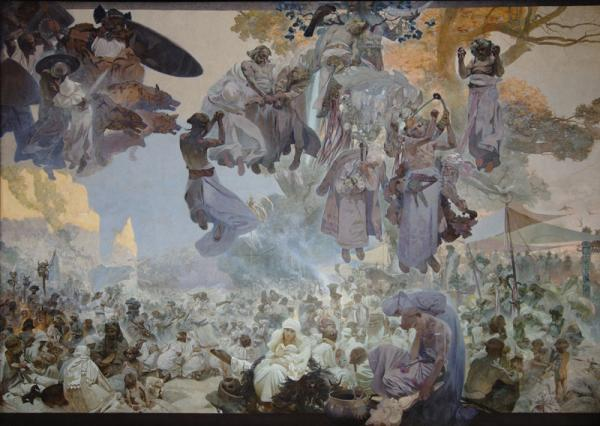 《路亚那岛的斯凡特威特祭礼》1912年 布面油画　610×810cm