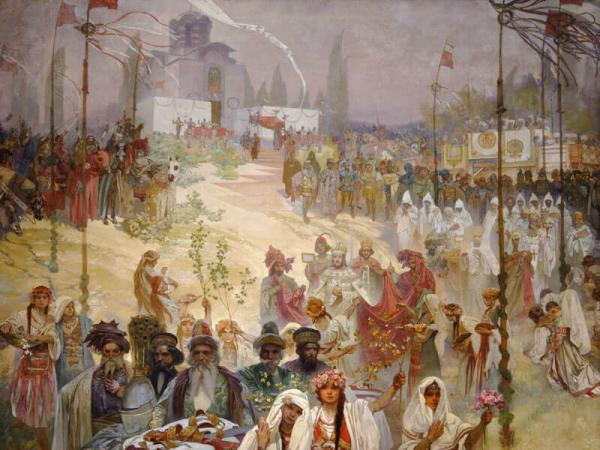 《加冕为东罗马帝国皇帝的塞尔维亚皇帝斯蒂芬·杜尚》1923年 布面油画　405×480cm