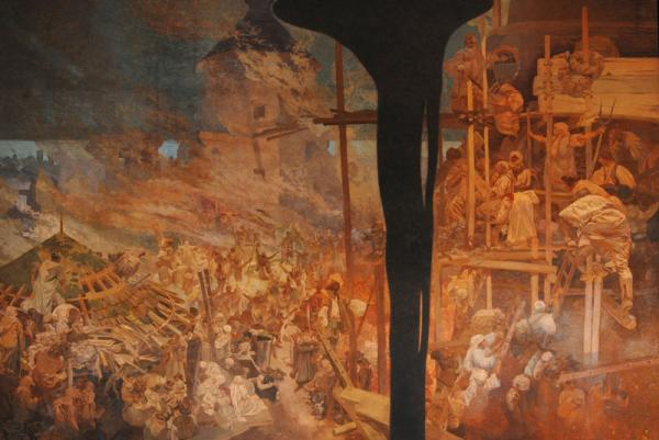 《尼古拉·修必奇·兹林斯基领导下西格特人抵抗土耳其侵略》1914年 布面油画　610×810cm