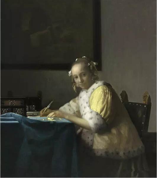 《暂停写信的女人》约1665-1667年 约翰内斯·维米尔 © Washington， National Gallery of Art