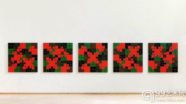在巴比伦的吸血鬼之舞1-5  120 × 120 厘米 布面油画 2003_10