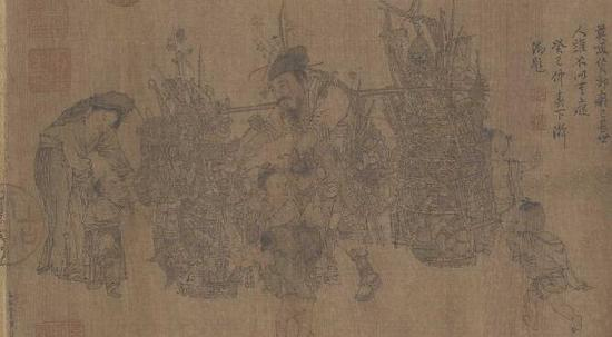 《货郎图》卷（局部）