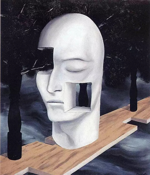 雷尼·玛格丽特 《The face of genius》油彩 画布 75×65cm  1926-27年作