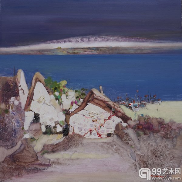 威海渔村 6060cm 布面油画 2015