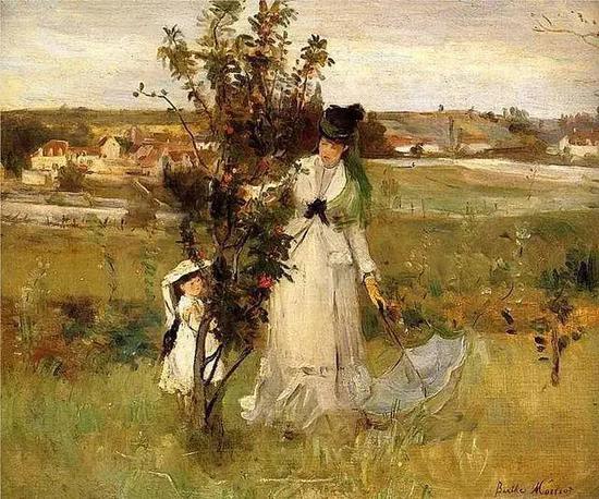 贝尔特·莫里索 Berthe Morisot - 丁香树下