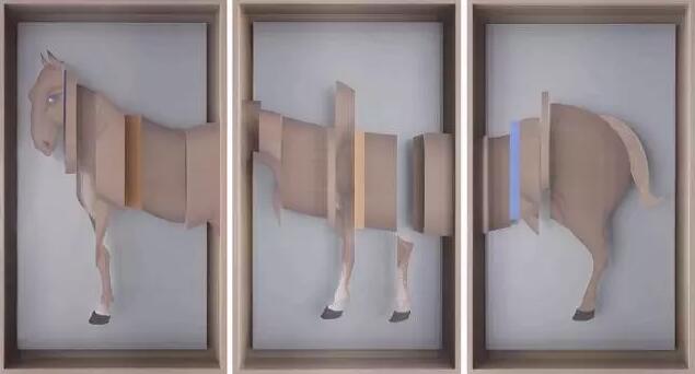 马灵利  白马非马  绢本绘画装置  2015年
