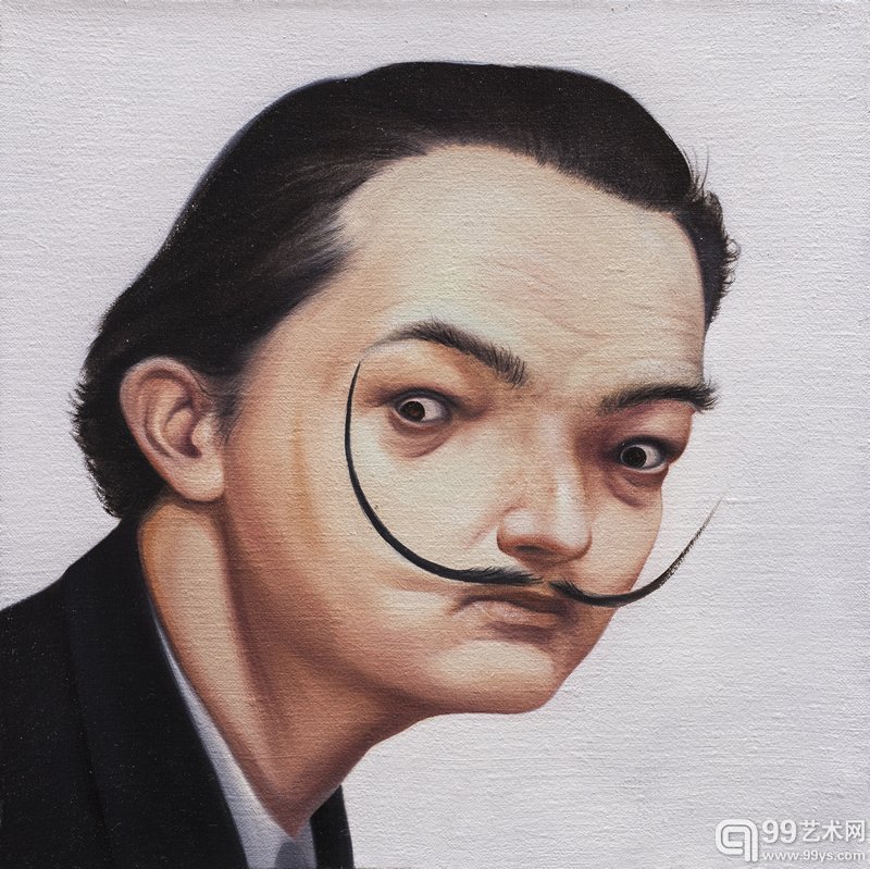 林海容,《达利1904-1989》1904-1989, 30x30 cm 布面油画,2017年