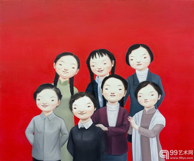 林海容,《风华正茂1980》 1920, 150x180 cm,布面油画, 2016