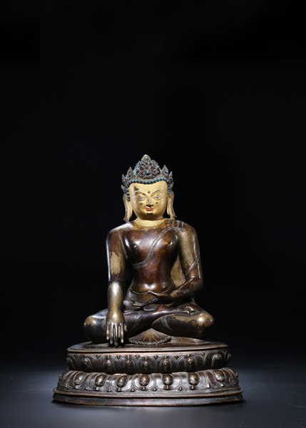 14世纪 西藏 宝冠释迦牟尼