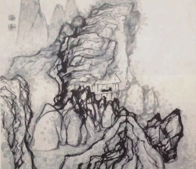 清初画家石涛的《山亭》中，已现“抽象”与“极简”的影子。画面用寥寥数笔的线条画山，接近抽象，又最低限度地保留了形象符号，清冷如冰山，“万古寂寞”大概就是这个样子。