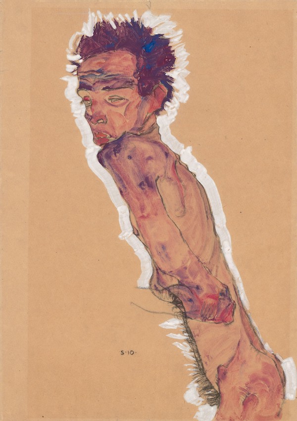 裸体自画像，1910，阿尔贝蒂娜博物馆藏