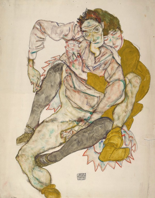 坐着的情侣，1915，阿尔贝蒂娜博物馆藏