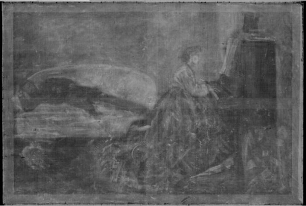Frédéric Bazille, Young Woman at the Piano (1866)