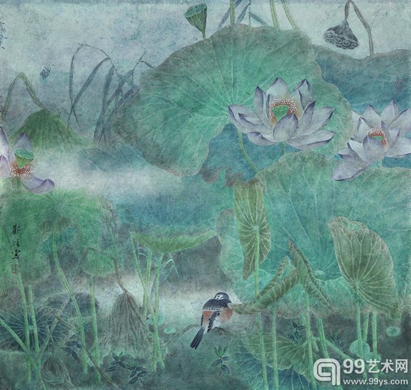 顾炫  翠香零落红衣老 