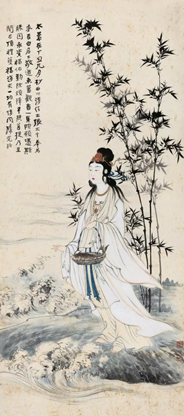 张大千 鱼篮观音