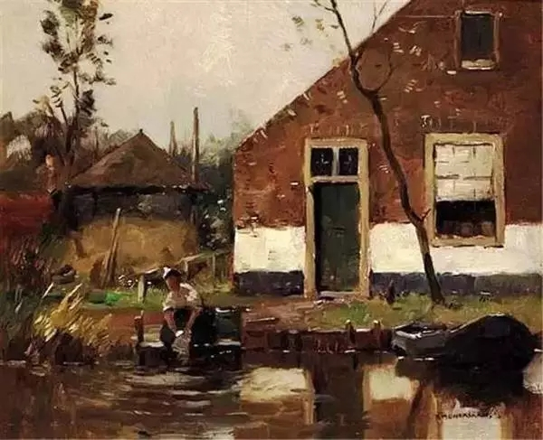 1895-1900 Bathers near the Canal