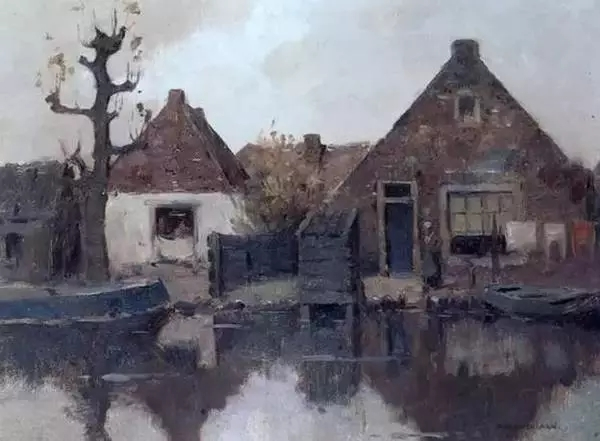 1895-1900 A House along the River Gein