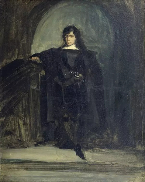 《哈姆雷特式的自画像》（Autoportrait en Hamlet），欧仁·德拉克罗瓦（Eugène Delacroix），欧仁·德拉克罗瓦国立美术馆，巴黎