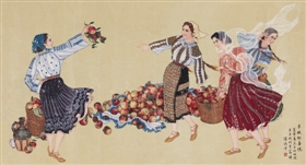 《丰收的喜悦》，北京荣宝拍品，估价20—30万元，最终流拍