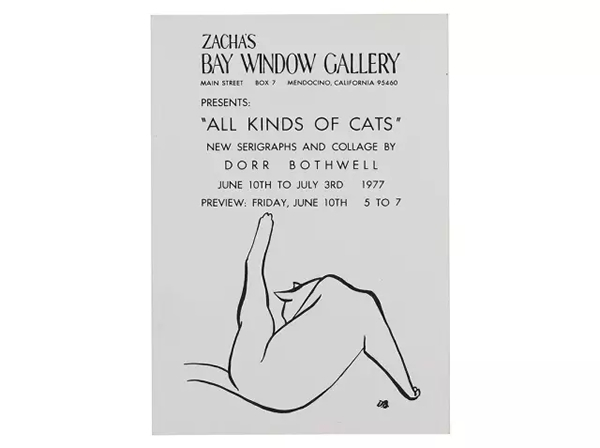 艺术家Dorr Bothwell于1977年所举办的展览“所有类型的猫”海报