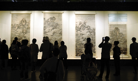 ■故宫博物院藏四僧书画展现场。 CFP供图
