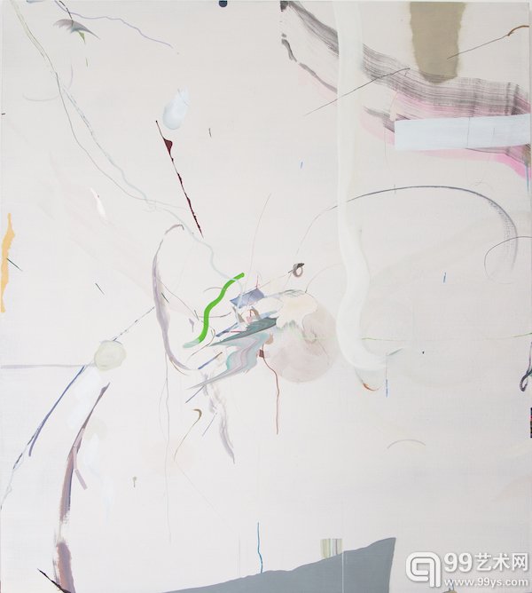 韩青臻,《尖缝隙》,油画布上亚克力,170cm x 190cm,2017