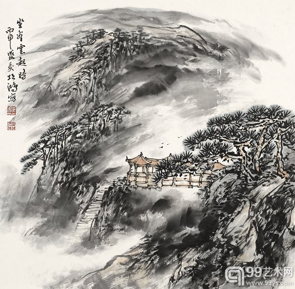 坐看云起时2016年68cm×68cm
