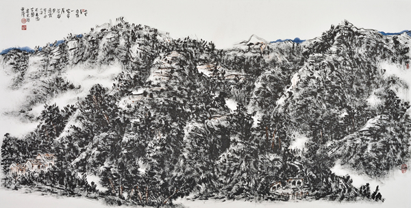 李贵文 十里青山有一家（2017）68cm-x-136cm