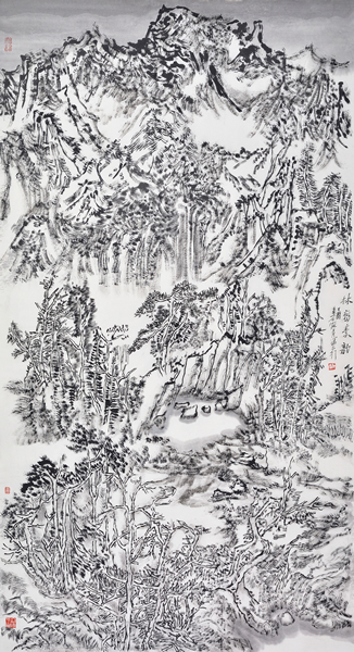 孙海青 林栾树韵（2017）187cm-x-97cm