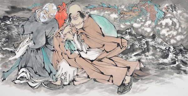 张伟 龙天护佑（2017）69cm-x-138cm