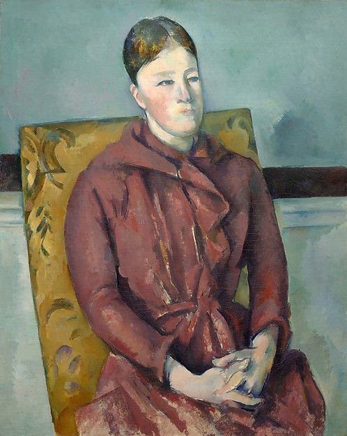 塞尚，《坐在黄色椅子上的塞尚夫人》，1888-1890年