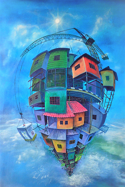 JETH Art Gallery from Malaysia, Muhamad Effi Syafiq Jusoh, Unlimited Space, Acrylic on canvas, 130 x 95cm, 2017