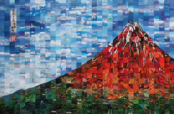 Satelites Art Lab from Japan, Kenji Ichikawa, Gaifu Kaisei, Wood-panel and adhesive on cut paper, 60 x 100cm, 2016