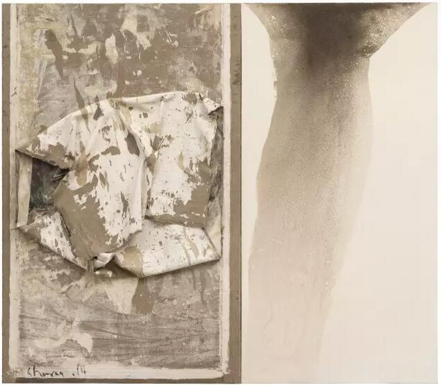 21折叠的风景—关于空气的审美  248cm×283.9cm×11cm  PM粉尘及印有风景照片的画布  2014