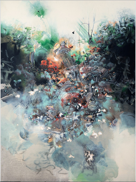 绿肥红瘦春意乱 2012年 130X97cm 布面丙烯