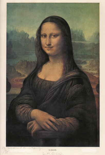 马歇尔·杜尚 《L.H.O.O.Q.》 29.5x22cm 现成品1964年