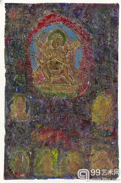 心灵佛光六十 47.5x73cm 藏纸 2017年 