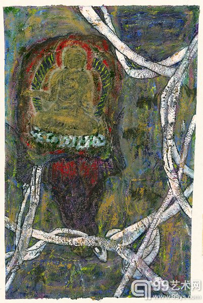 心灵佛光二五95x63cm  藏纸   2013年 